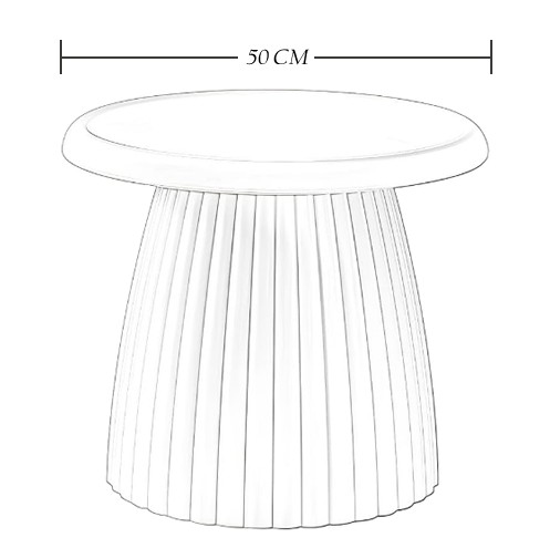SEHPA YUVARLAK  PLASTİK BEYAZ 50CM