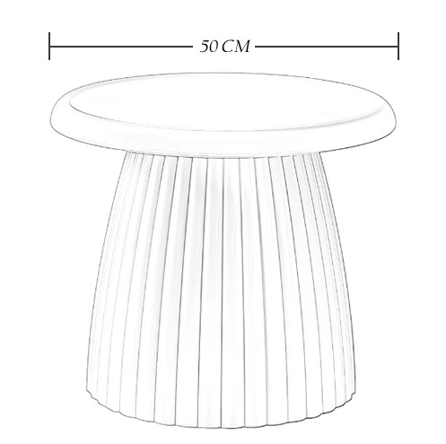 SEHPA YUVARLAK  PLASTİK BEYAZ 50CM