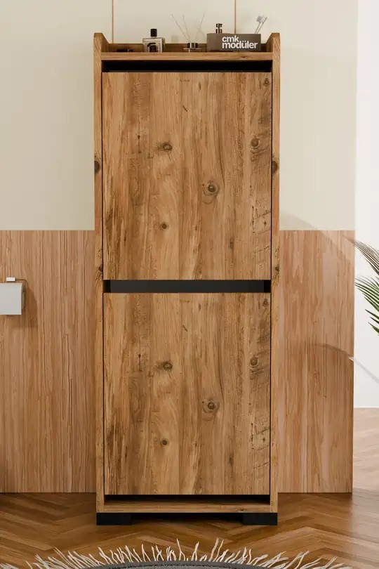 ÇAMAŞIR DOLABI İKİ BÖLMELİ DİKEY ÇAM