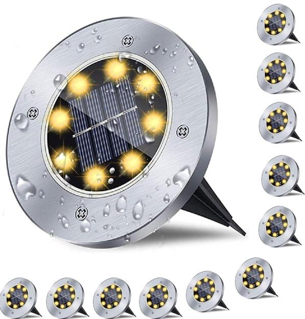 SOLAR YUVARLAK GÖMÜLÜ GECE SENSÖR GRİ TP