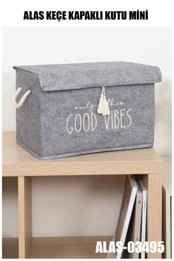 KUTU KEÇE KAPAKLI MİNİ 35*23*23CM TP
