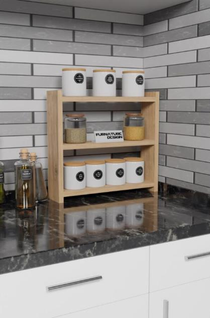 RAF MUTFAK TEZGAH ÜSTÜ ÇAM 40X10CM