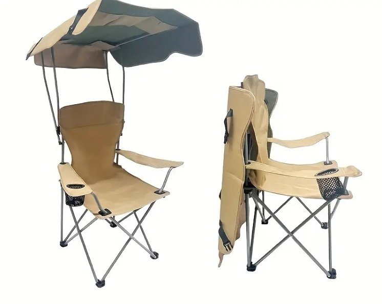 NET*/ KAMP SANDALYESİ KATLANIR GÖLGELİKLİ