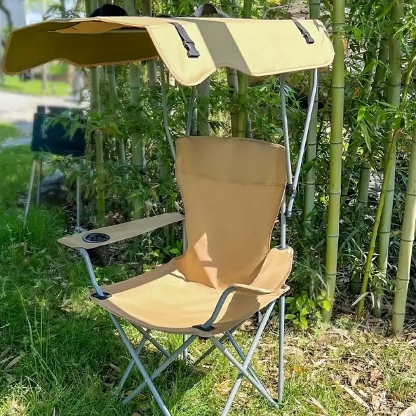 NET*/ KAMP SANDALYESİ KATLANIR GÖLGELİKLİ