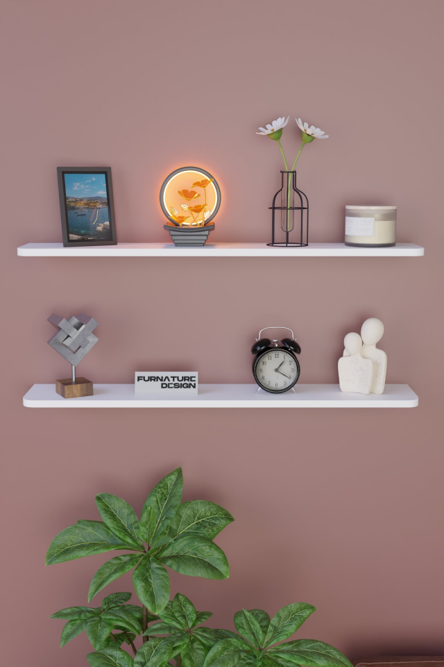 RAF SETİ DUVARA MONTE 80 CM BEYAZ