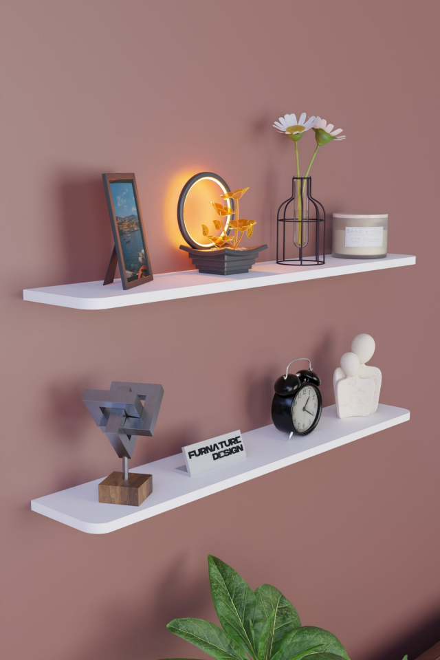 RAF SETİ DUVARA MONTE 80 CM BEYAZ