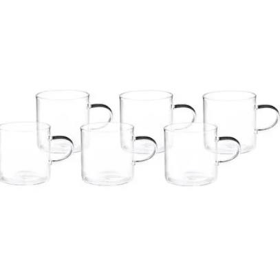 FİNCAN TAKIMI ESPRESSO SETTE KULPLU 6LI CAM 100ML