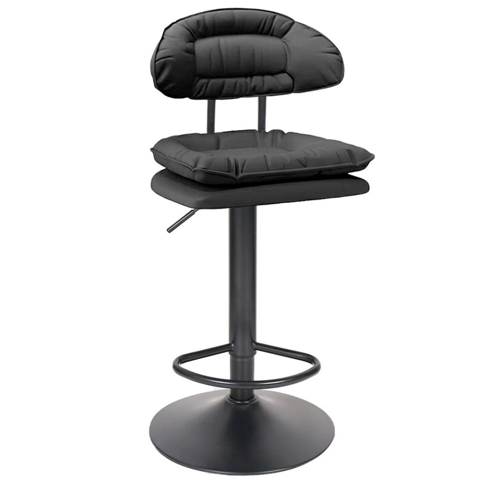 BAR SANDALYESİ POFUDUK AYRIK YASLANMA  SİYAH