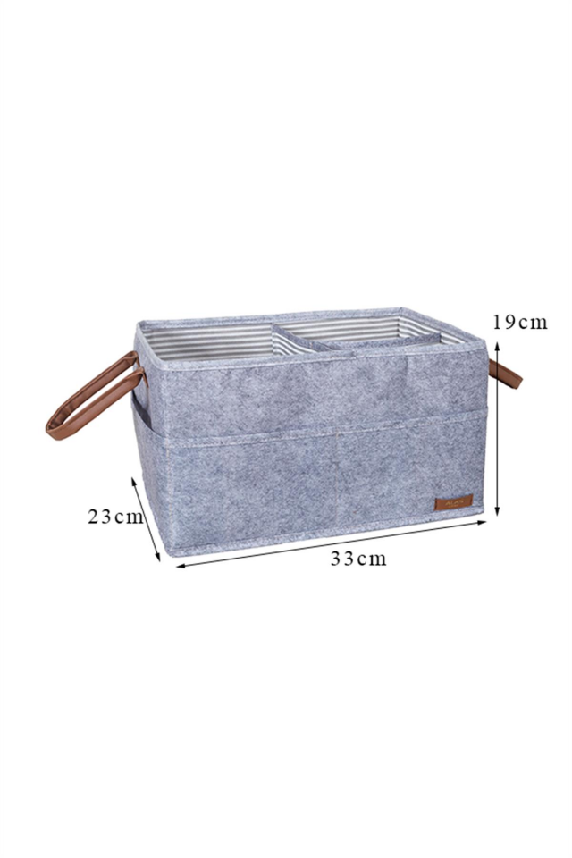 DÜZENLEYİCİ  3 GÖZLÜ DERİLİ KULPLU 33X18X20CM TP