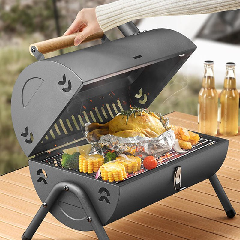 BARBEKÜ KAPAKLI METAL BARBEKÜ 48X31X40CM