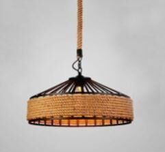 AVİZE ÇEMBER KAFES HALAT SARGI METAL SİYAH