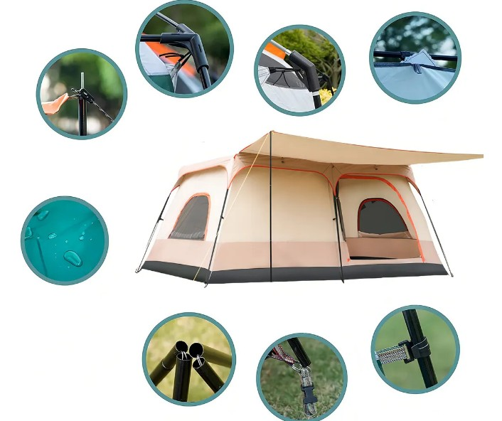 KAMP ÇADIRI 2+1, 6-8 KİŞİ 380*260*200cm