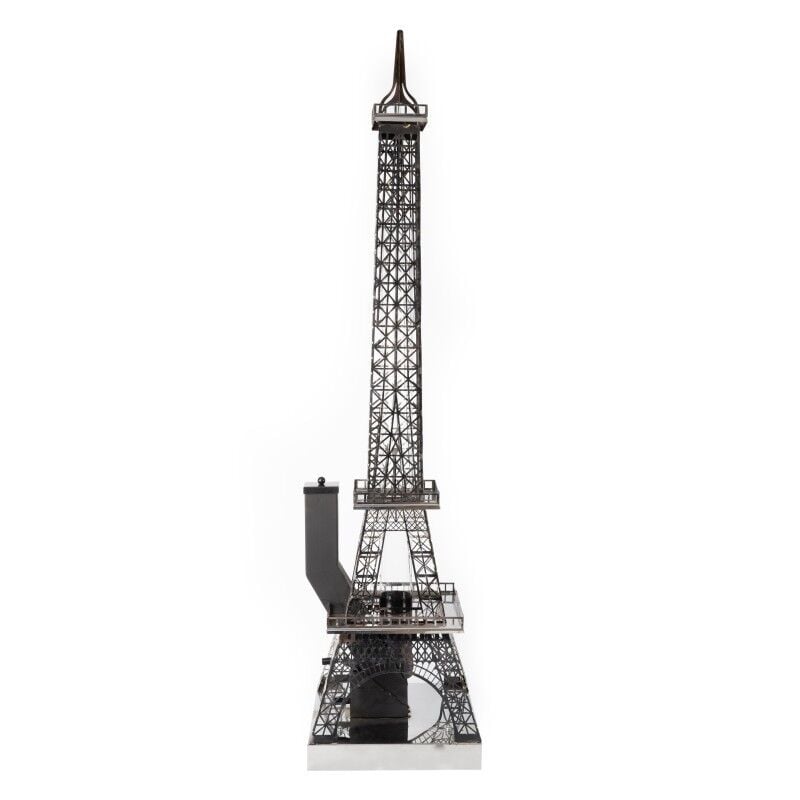 SOBA PELET EYFEL KULE PASLANMAZ KROM 50x50x205CM