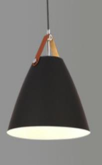 AVİZE KAHVERENGİ KAYIŞLI METAL MAT SİYAH 27*25