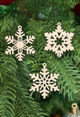 YILBAŞI SÜSÜ KAR TANELERİ ASILI BEYAZ SET