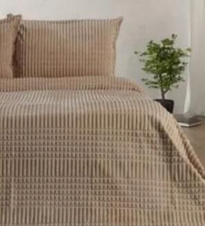 BATTANİYE SETİ RELAX 3 PRÇ. BEJ/MAVİ  220*240 / 50