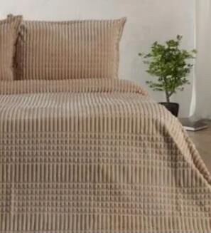BATTANİYE SETİ RELAX 3 PRÇ. BEJ/MAVİ  220*240 / 50