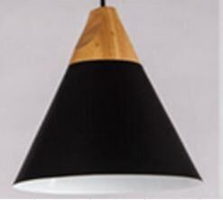 AVİZE AHŞAP BAŞ DETAY GENİŞ KONİ MODEL SİYAH