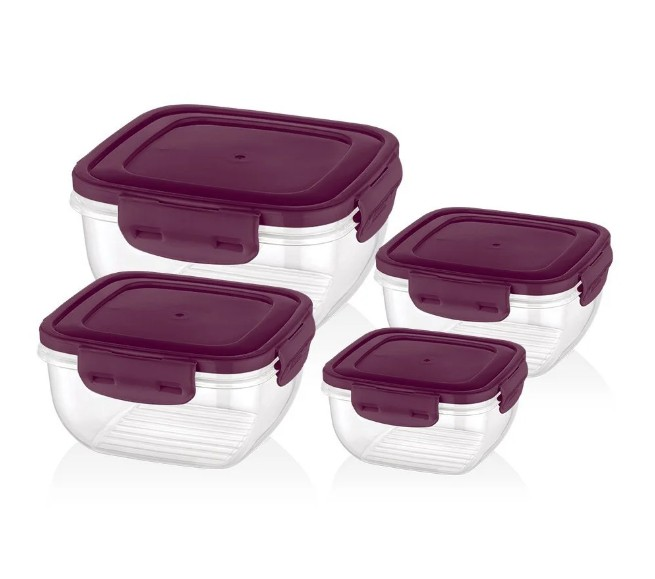 NET/SAKLAMA KABI KARE COOK&LOCK 4LÜ STD