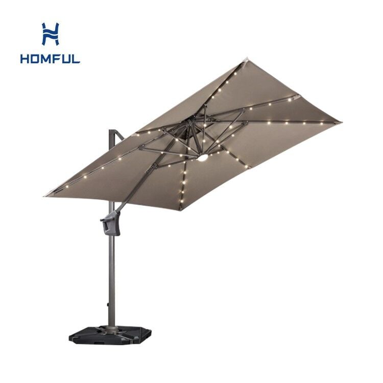 ŞEMSİYE  LEDLİ KARE MODEL ALÜMİNYUM GÖVDE