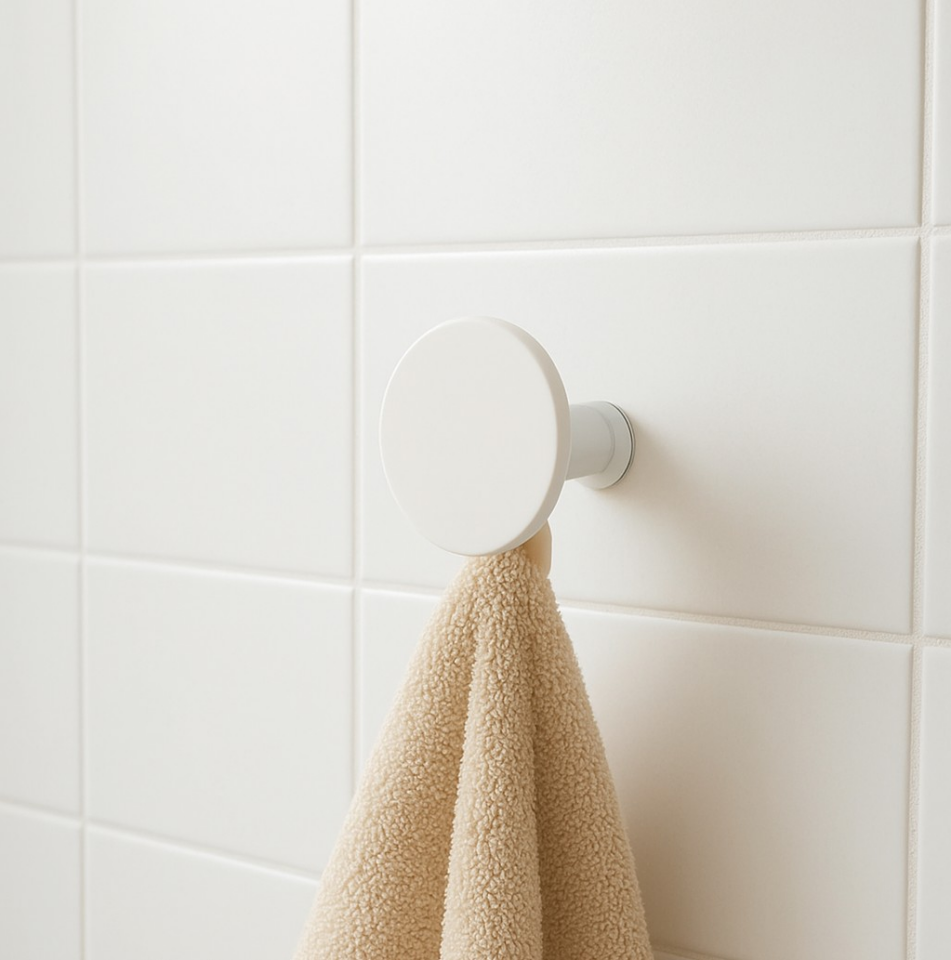 KANCA BAMBU YUVARLAK KANCA-BEYAZ-6,5CM