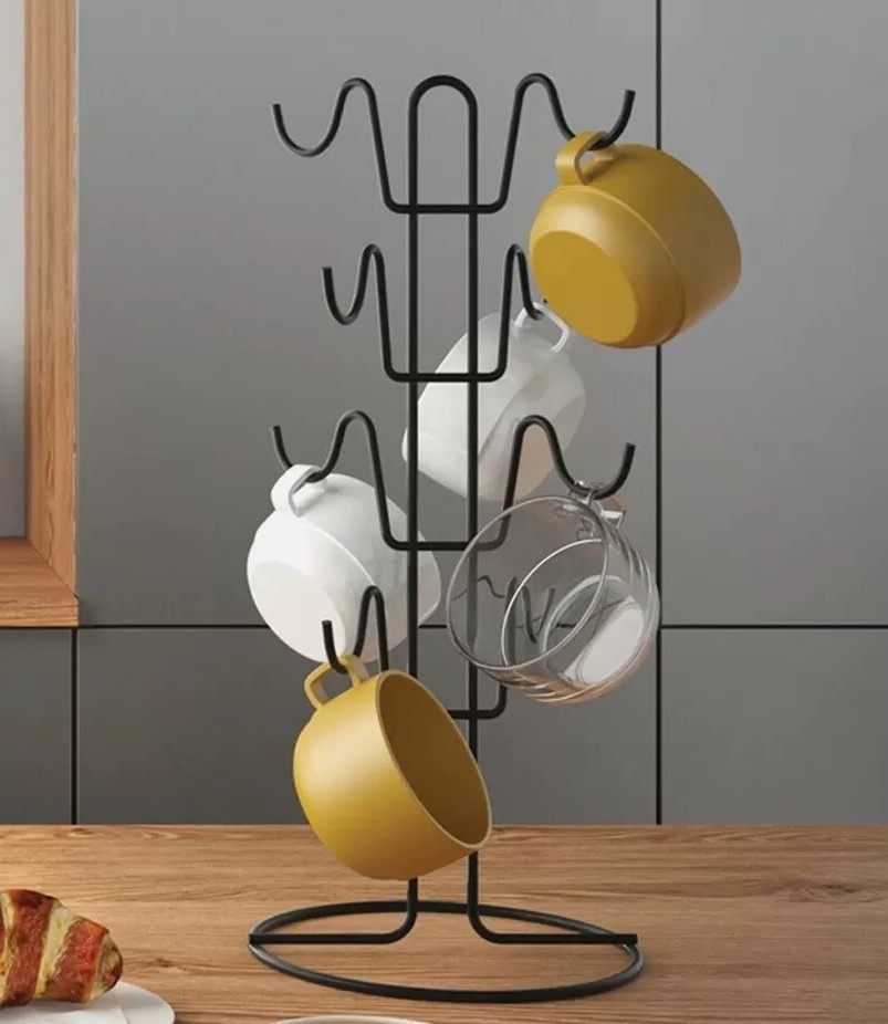 KUPA&FİNCAN ASKISI DİKEY SİYAH