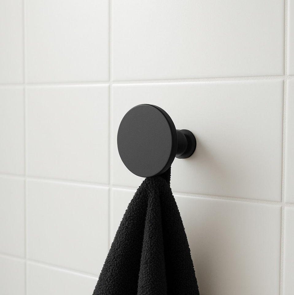 KANCA BAMBU YUVARLAK KANCA-SİYAH-6,5CM