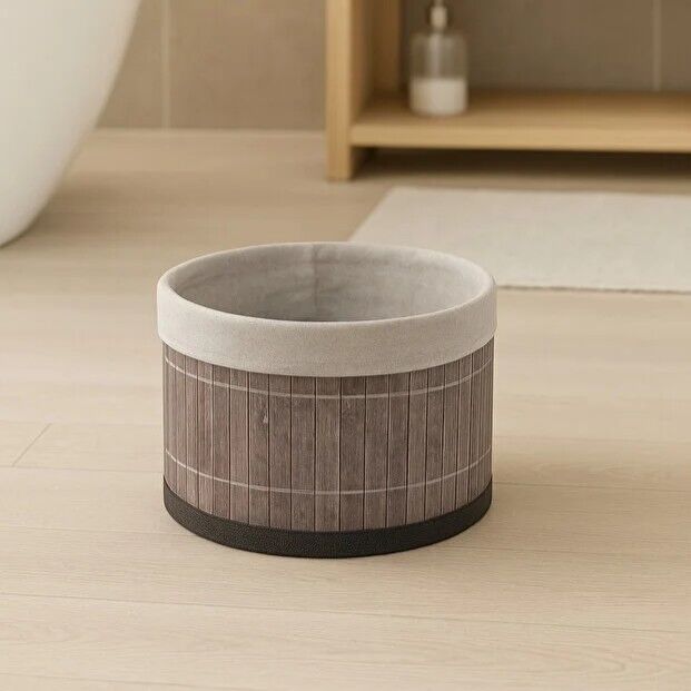 DÜZENLEYİCİ BAMBU YUVARLAK GRİ
