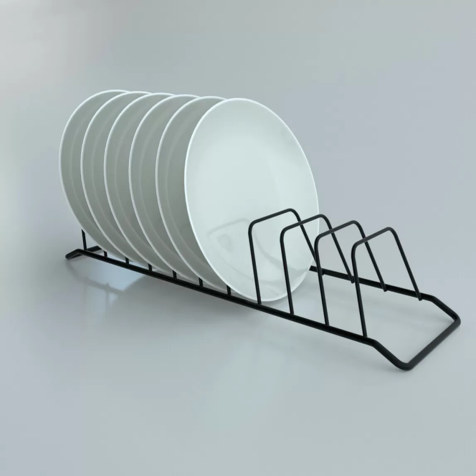 TABAKLIK RAFI DÜZ SİYAH