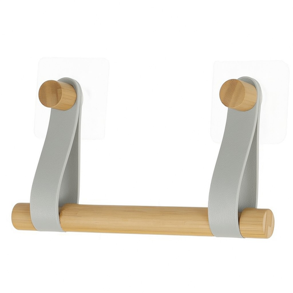 TUVALET KAĞIDI RULOSU TUTUCU GRİ BAMBU
