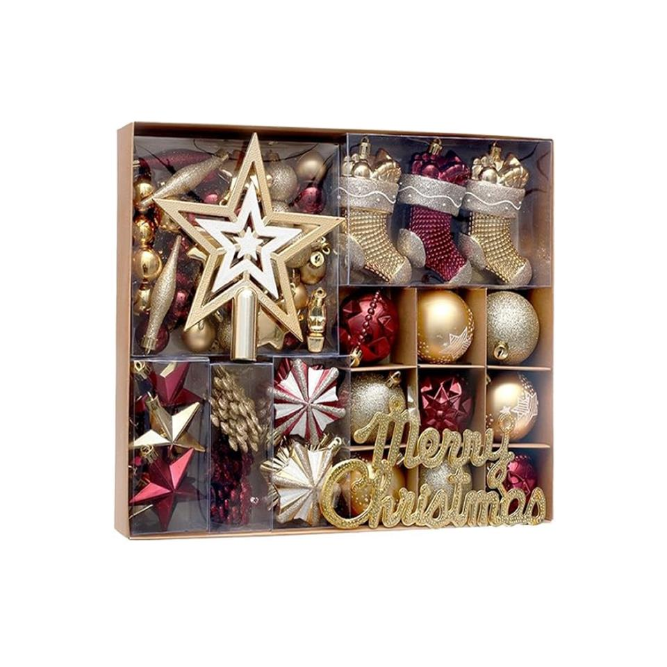 NET*/YILBAŞI SÜSÜ ÖZEL SERİ KIRMIZI GOLD SET