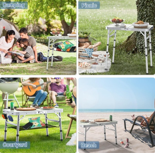 NET*/ KAMP MASASI ÇANTA KATLANIR FİLELİ