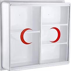 ORT-PLASTİK ECZA DOLABI BÜYÜK BOY (DİKEY)