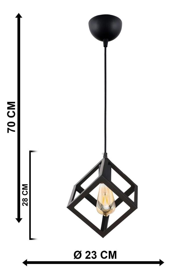 AVİZE TEKLİ MAGNEZYA 23X70CM SİYAH