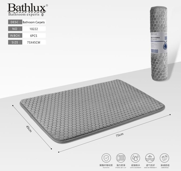 BANYO PASPASI 45*75 CM ALTIGEN ŞEKİLLİ GRİ TP