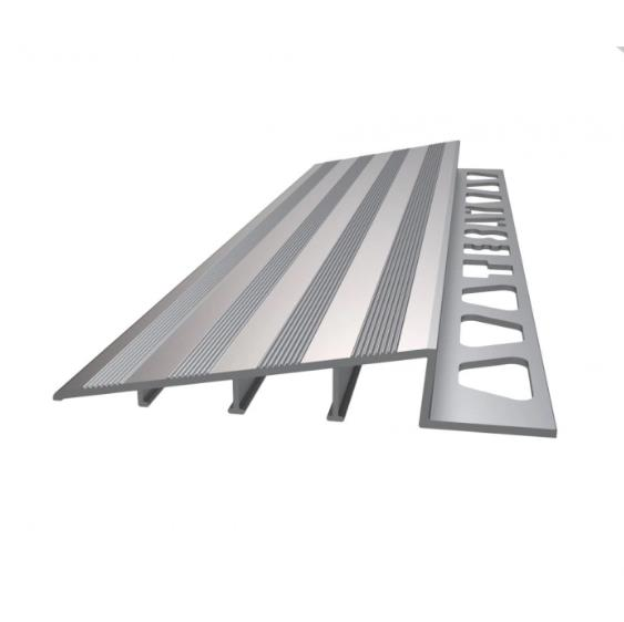 ALÜMİNYUM KOT FARKI PROFİLİ MAT KROM 12MM 250CM