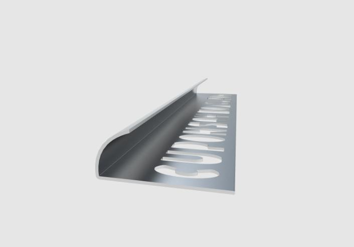 ALM. DIŞ KÖŞE PROF.YARIM AY 12MM MAT KROM 2,70M