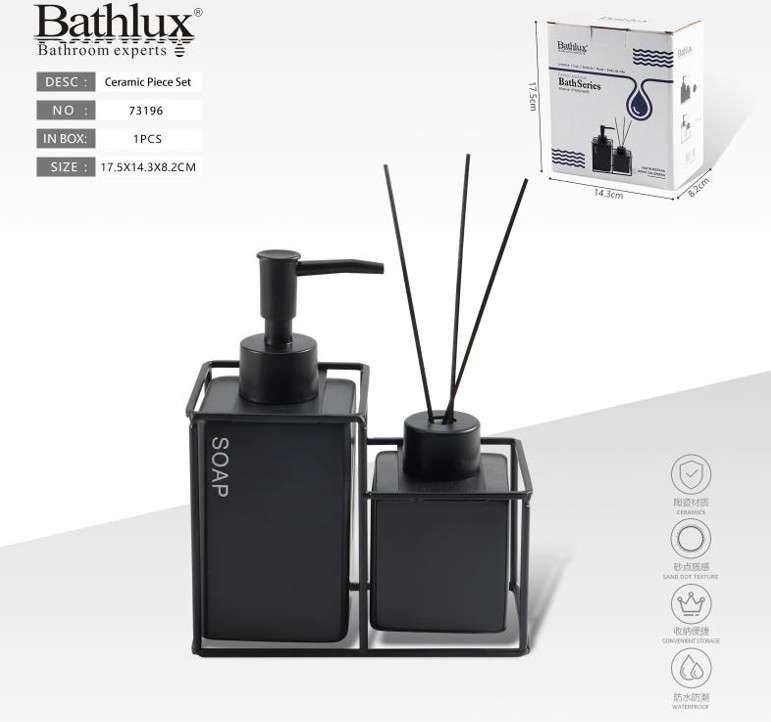 BANYO AKSESUAR SETİ SİYAH 3 PARÇA