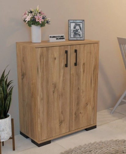 DOLAP ÇOK AMAÇLI 2 KAPAKLI 3RAFLI ÇAM 64x75x32CM