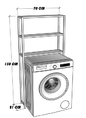 RAF BANYO DÜZENLEYİCİ ÇAM 150x70x21CM
