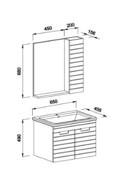 KMPNY/65CM ASMA DLP BYZ-MŞE+AYNALI TEK DLP+LVB TP