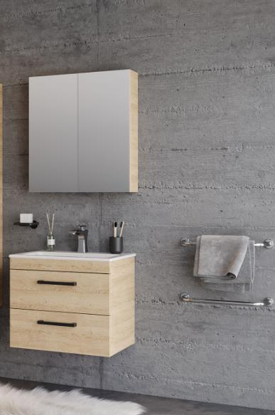 60CM ASMA DOLAP RENK:VEGA+AYNALI ÜST DLP+44060 TP