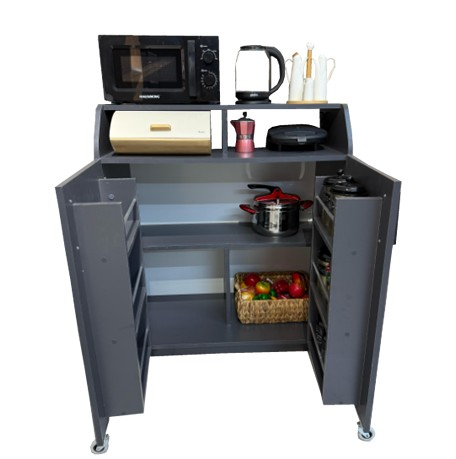 DOLAP ÇOK AMAÇLI MUTFAK KİLER DOLABI ANTRASİT