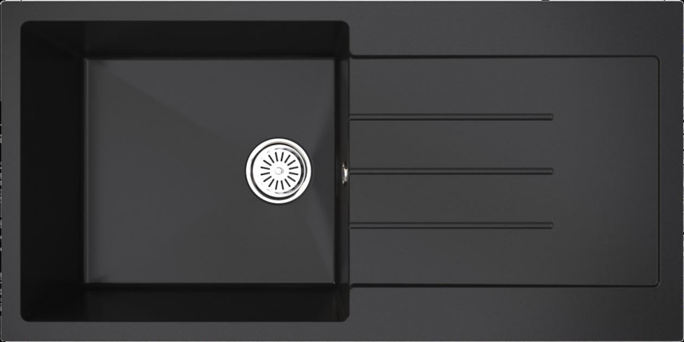 GRANİT EVYE GR100T TEK GÖZ 50X100 SİYAH TP