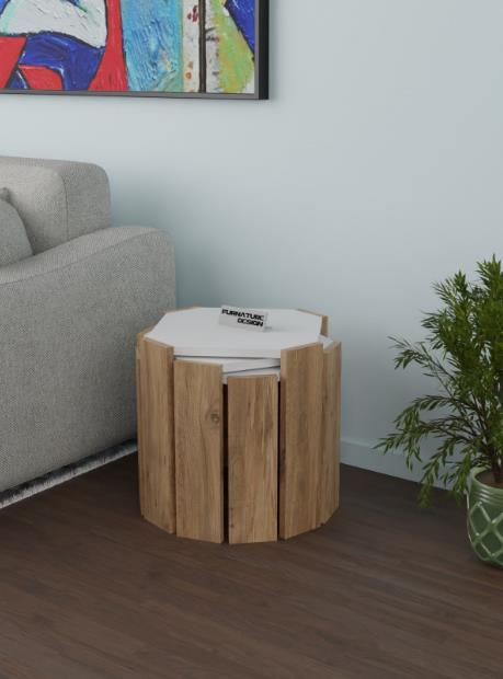 SEHPA DEKORATİF İÇ İÇE GEÇER 3LÜ ÇAM BEYAZ