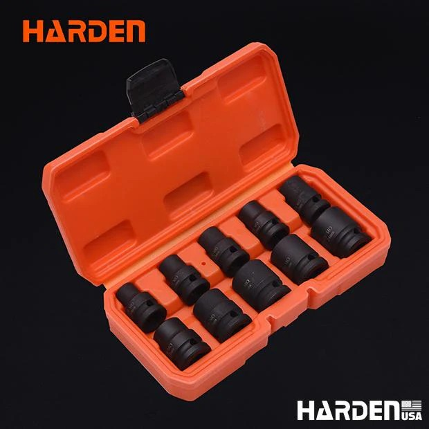 LOKMA ANAHTAR SOKET DARBELİ SİYAH 1/2'' 10 PARÇA