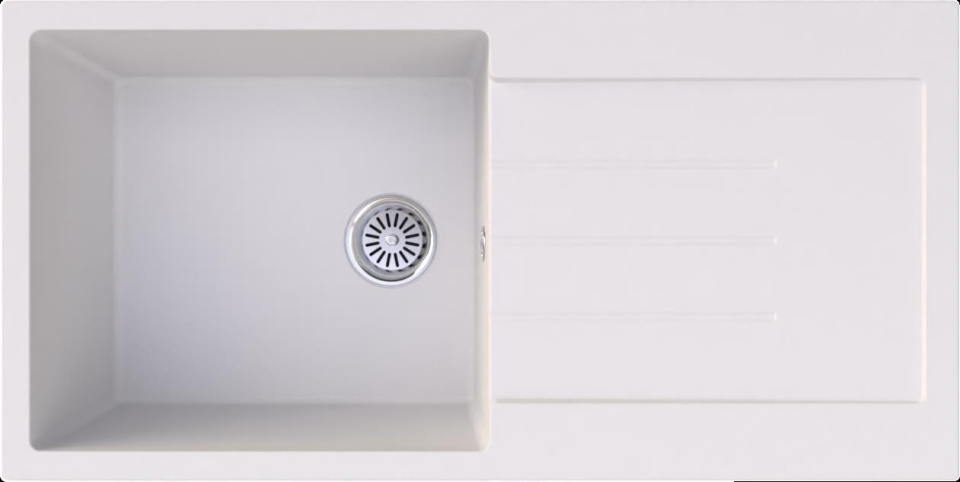 GRANİT EVYE GR100TB  TEK GÖZ 50X100 BEYAZ