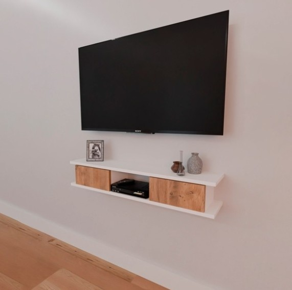 NET*/TV SEHPASI DUVAR TİPİ BEYAZ ÇAM 120CM