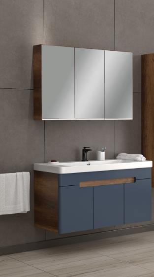 105CM ASMA DOLAP BAROK+ANT GRİ AYNALI DLP+11105 TP