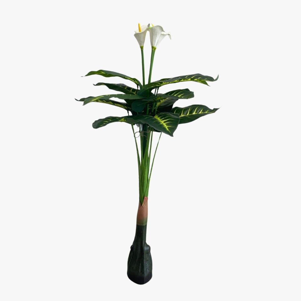 YAPAY BİTKİ DİFENBAHYA 3 ÇİÇEK 110CM TP